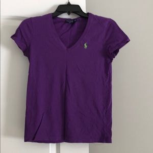 Purple Polo V-Neck